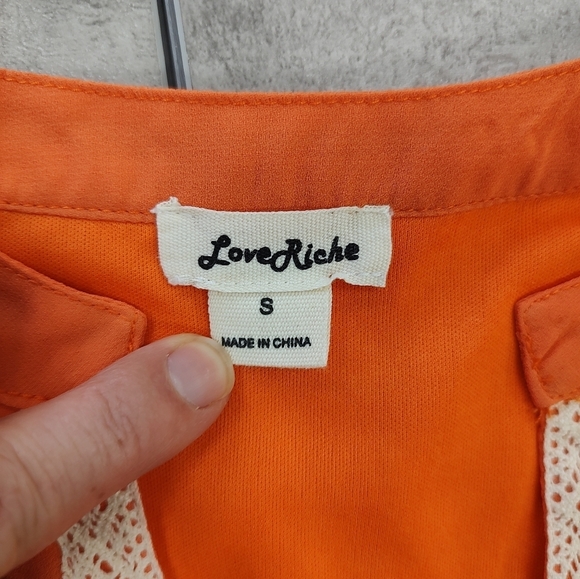 Love Riche Girls Orange Bell Sleeve Peasant Midi Dress Size Juniors Small - Picture 3 of 9